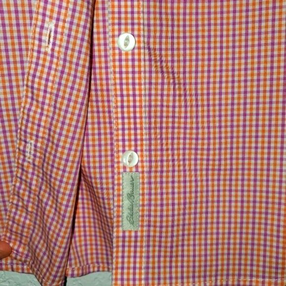 Eddie Bauer Travex Packable Plaid Button Down Outdoor Blouse Tank Top - Picture 4 of 5